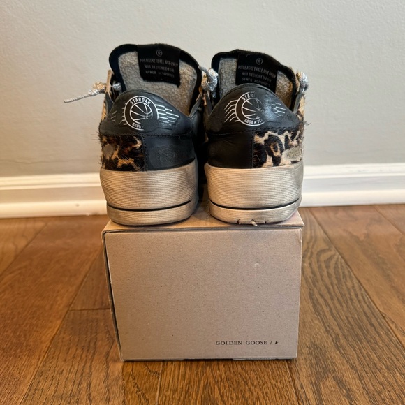 GOLDEN GOOSE Stardan Sneaker - leo print with fuchsia sole - Picture 5 of 7
